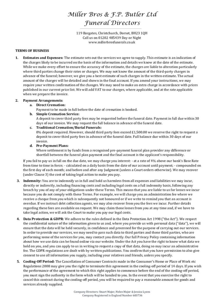 Miller Brothers Funeral Directors